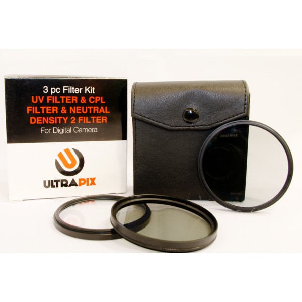 Kit de 3 filtros 77MM Ultrapix: UV, CPL y ND2