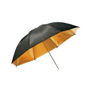 Paraguas negro y dorado Metz 84cm