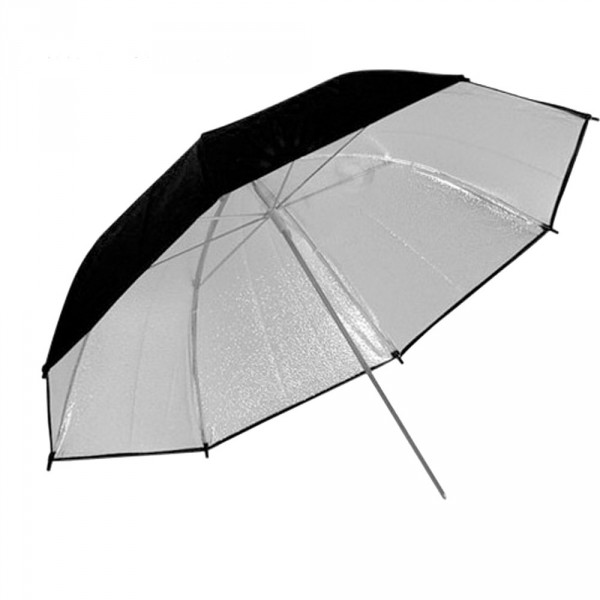 Paraguas reflector negro y plata 109 cm