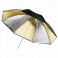 Ultrapix Paraguas negro y dorado/plata alternado de 36"