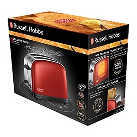 Russell Hobbs Tostadora Colours Plus Rojo 21391-56 – Beige and Blue markT
