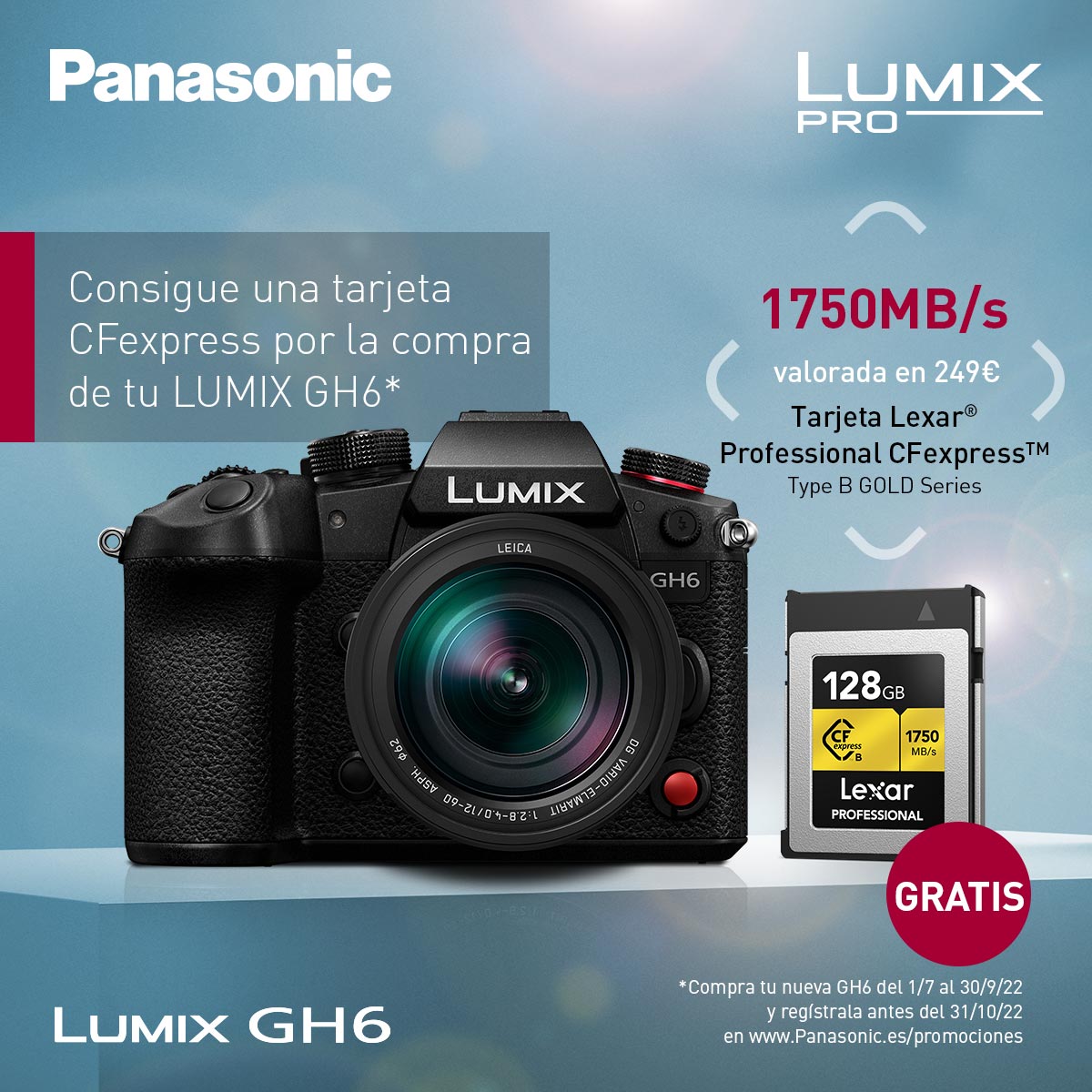 Panasonic Promo GH6 - Regalo Tarjeta Lexar